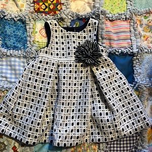 Blue dress with pompom